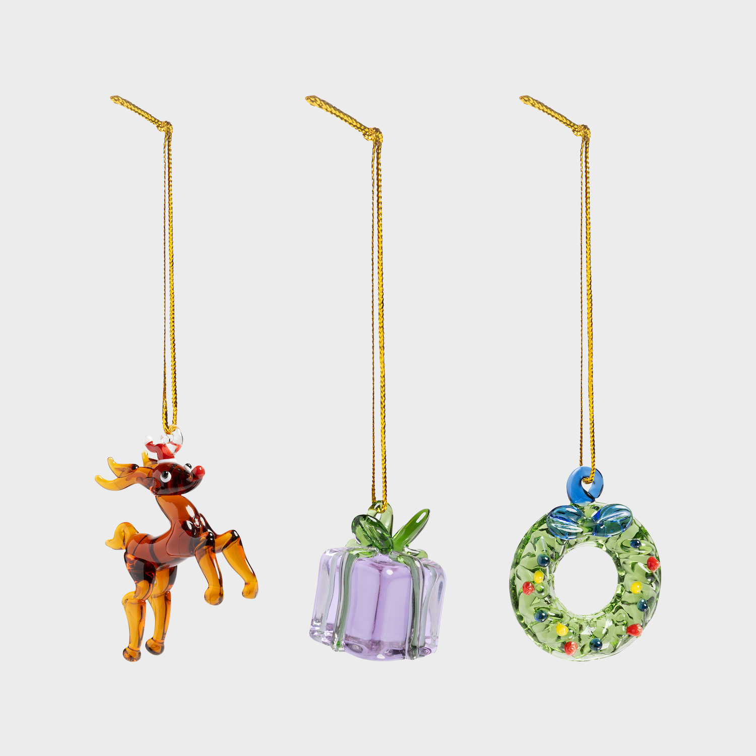 3er Set Weihnachtsanhänger Merry No. 1