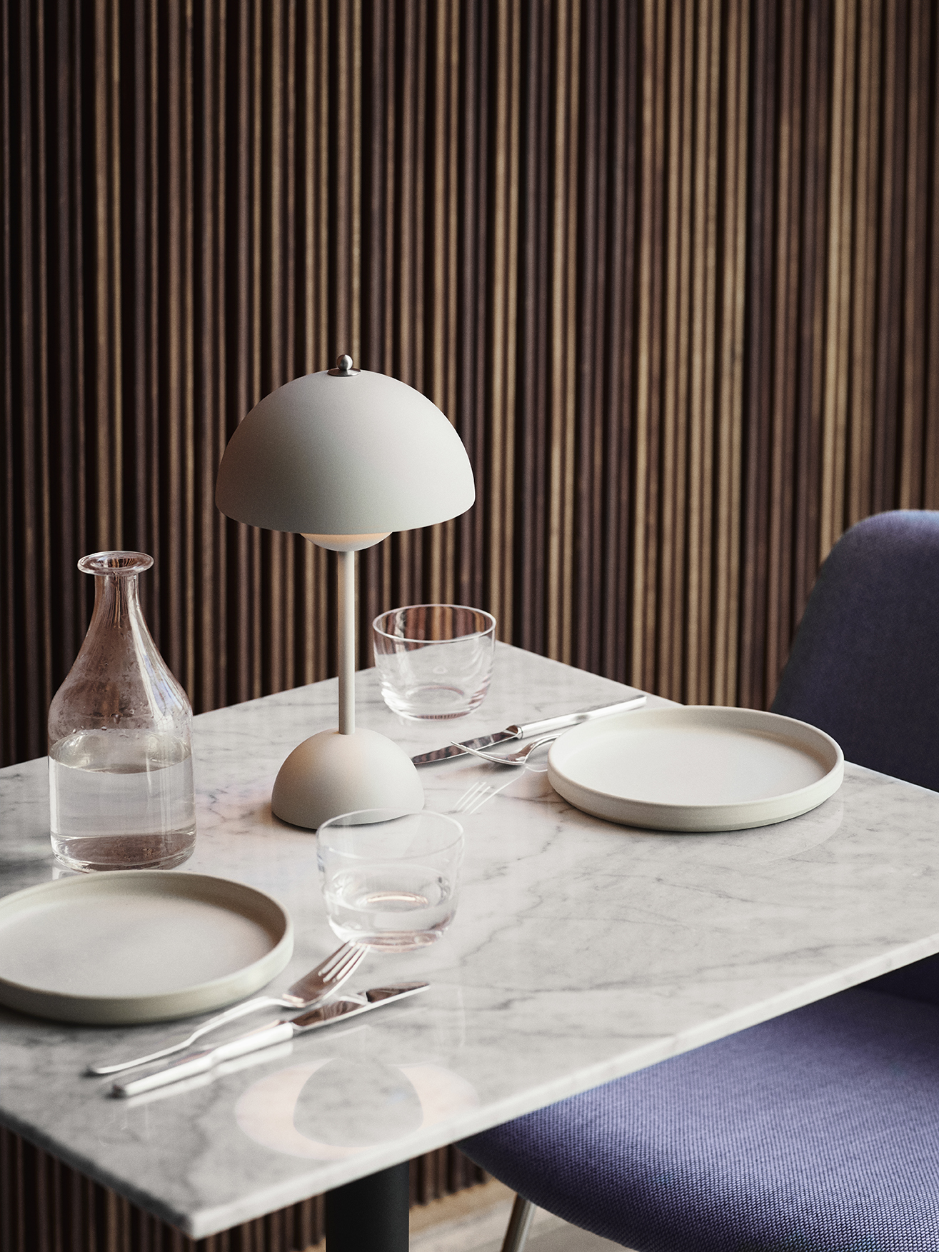 VP9 Akku Leuchte Matt weiß