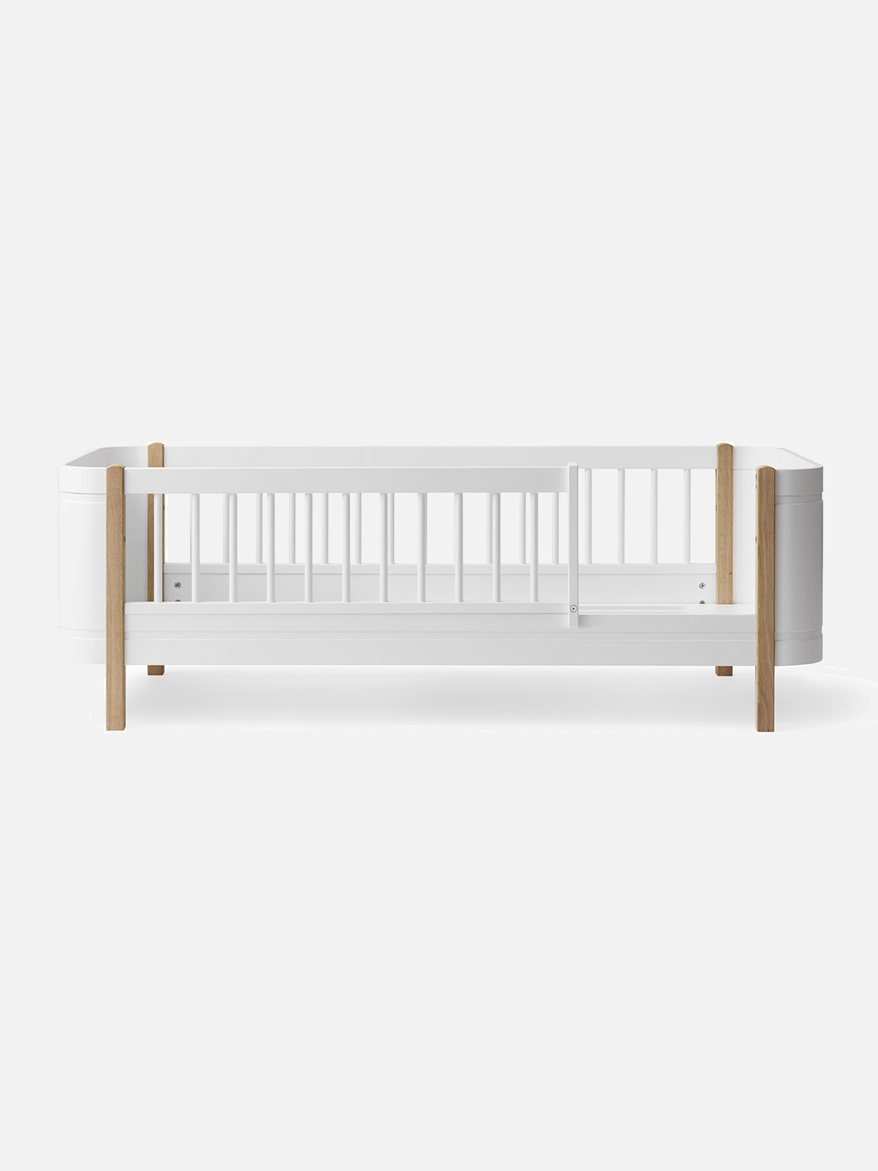 Mini+ Juniorbett - 68x162 cm - weiß/Eiche