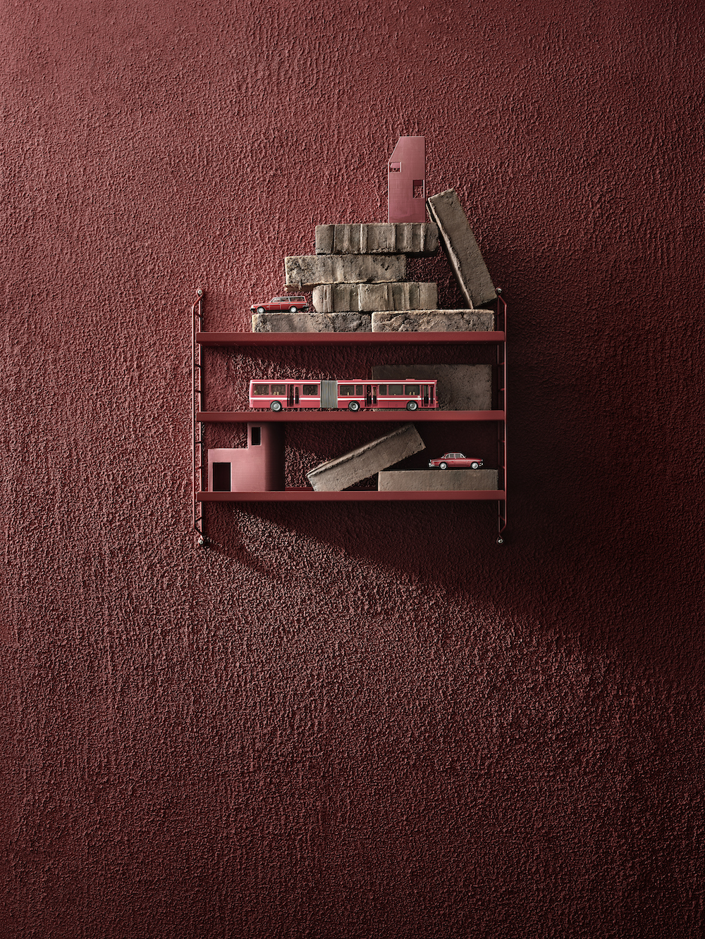 STRING Pocket Metal Oxtorgsröd/Oxtorgsröd 60/50/15 