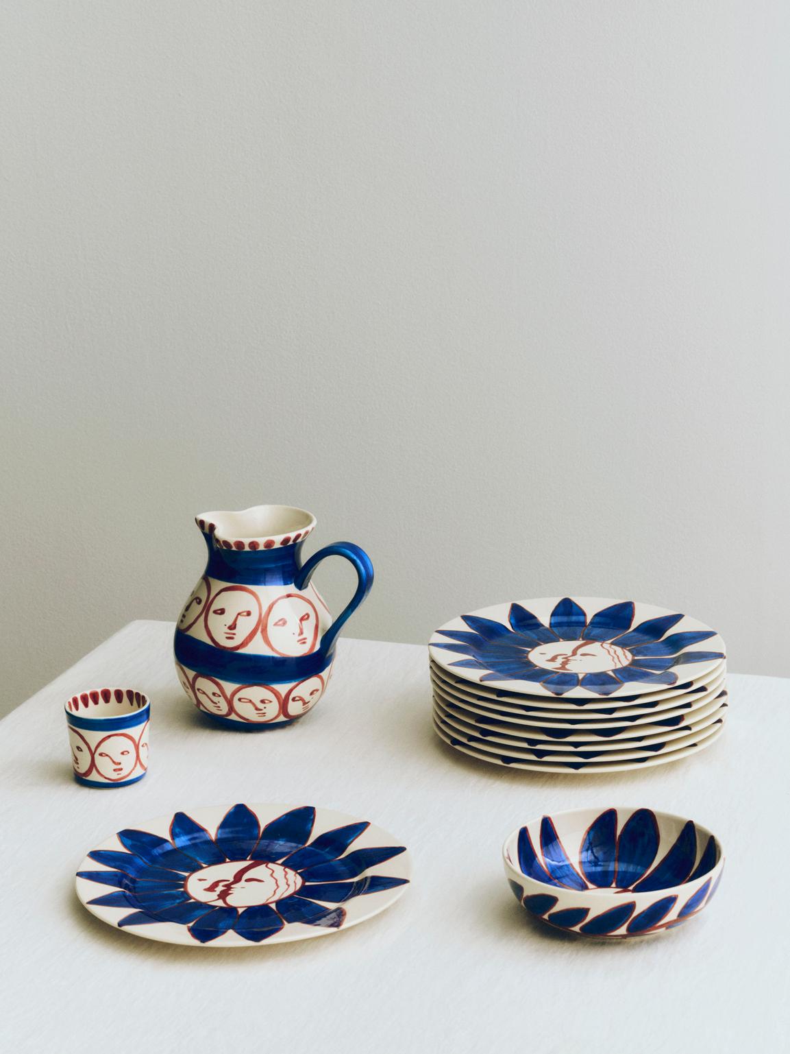 La Pittura Essteller Ø 28,5 cm Deep Blue Flower La Pittura Essteller Ø 28,5 cm Deep Blue Flower