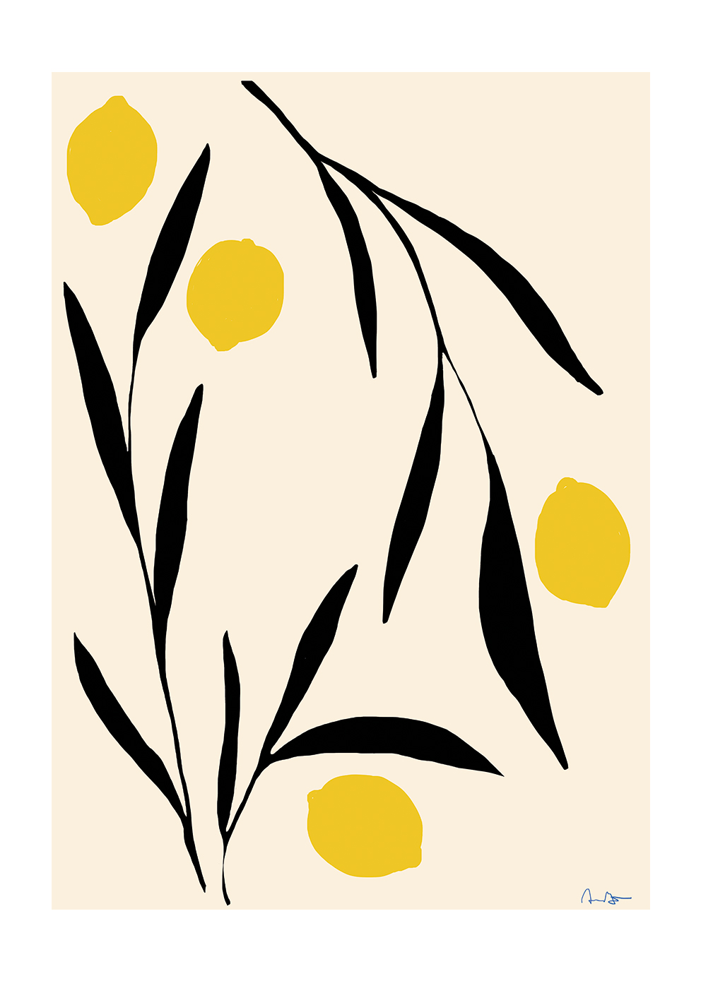 Anna Mörner Art Print Lemon 30x40 cm Anna Mörner Art Print Lemon 30x40 cm