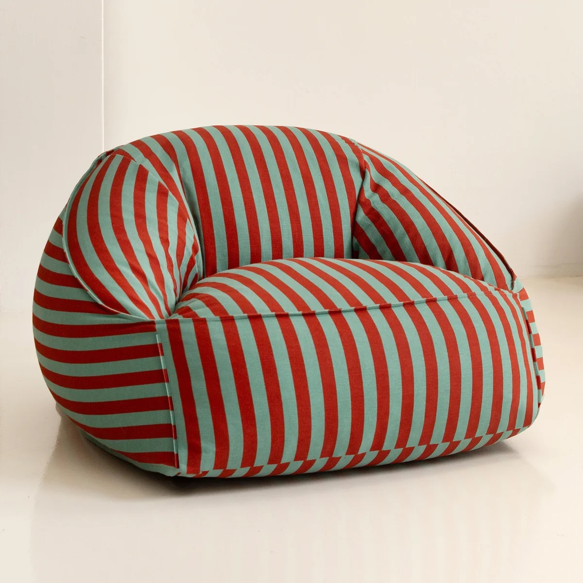 Ziggy Sessel Beanbag Adult Red Teal Green Stripes
