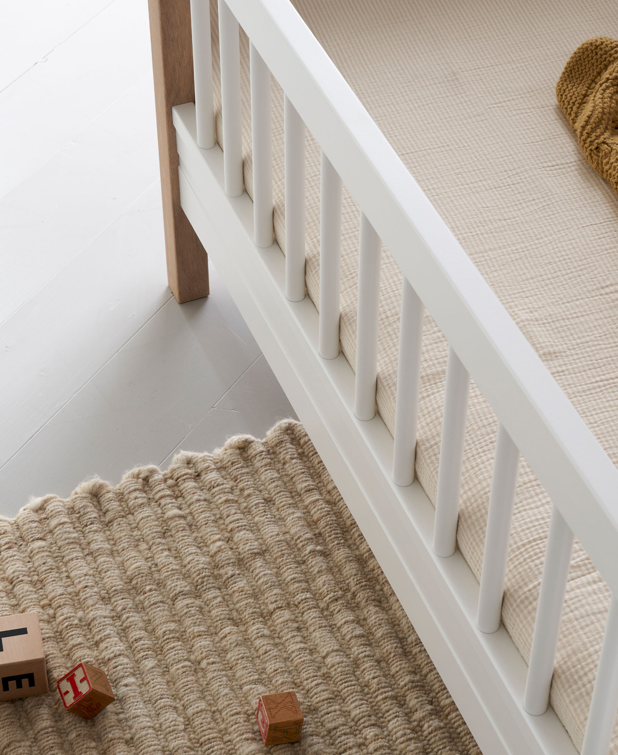 Mini+ Juniorbett - 68x162 cm - weiß/Eiche