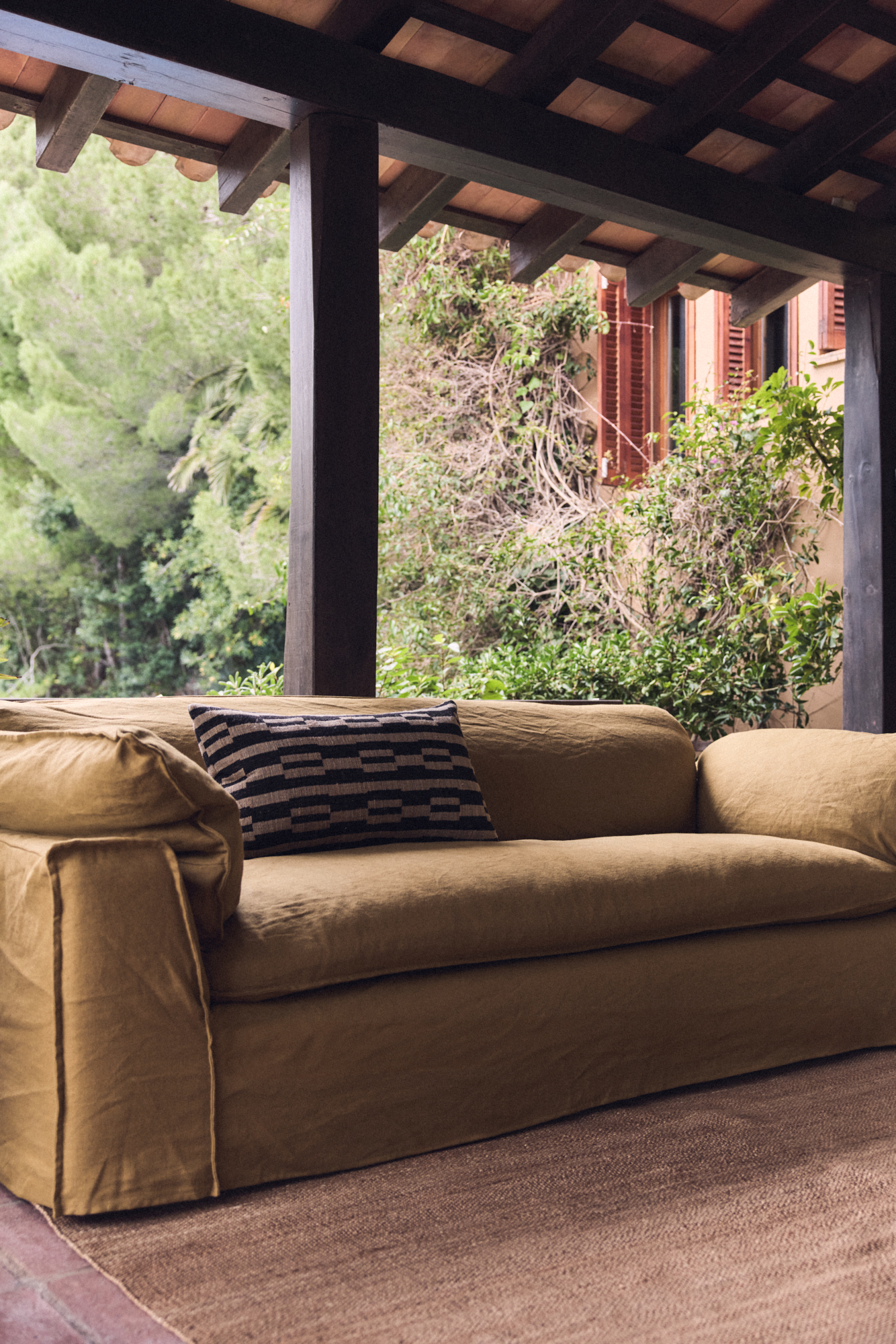 Monochrome Kissen 70 x 40 cm Natural