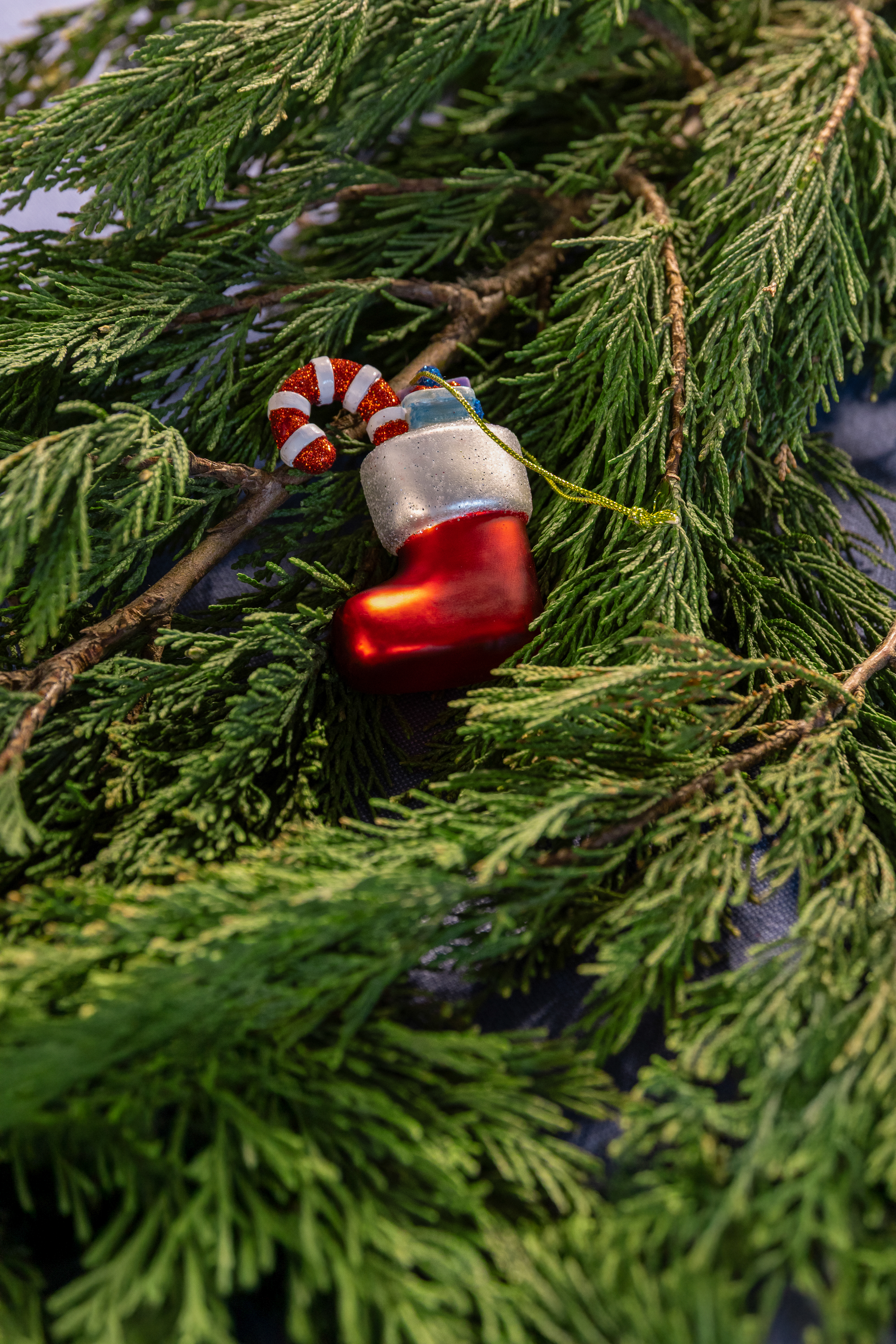 Weihnachtsanhänger Stocking Socke Rot