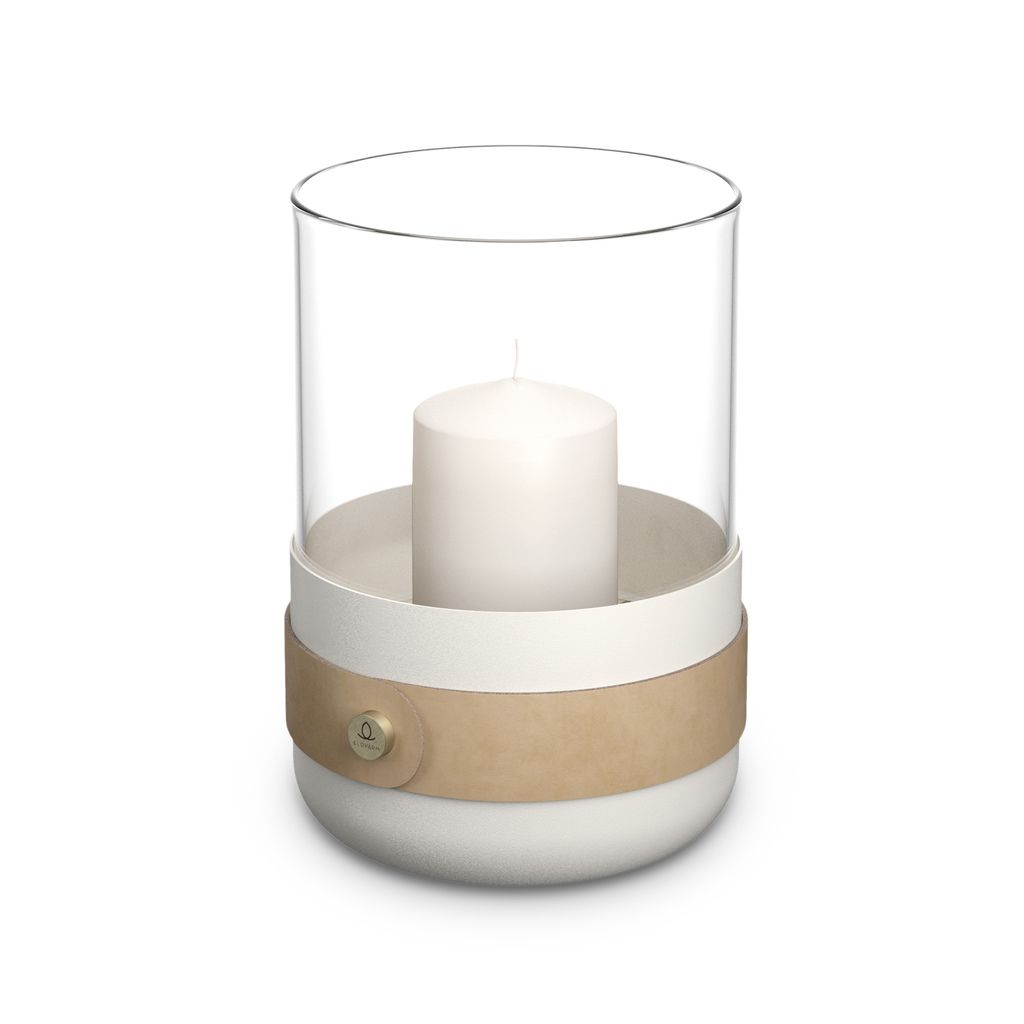 Laterne Windlicht Emma Weiß