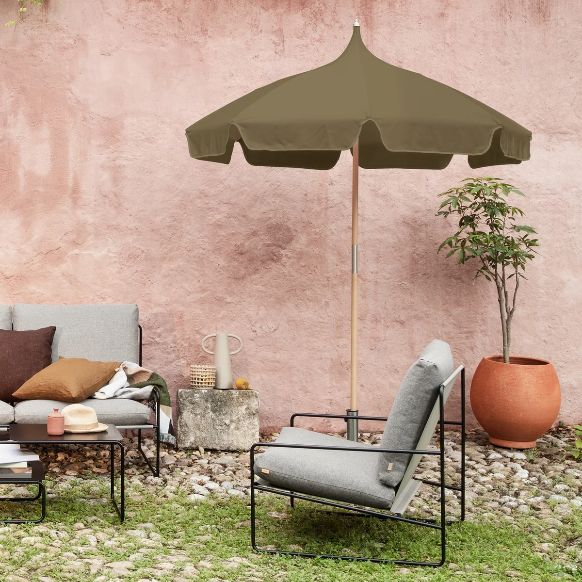 Lull Sonnenschirm ø 200 cm - Military Olive
