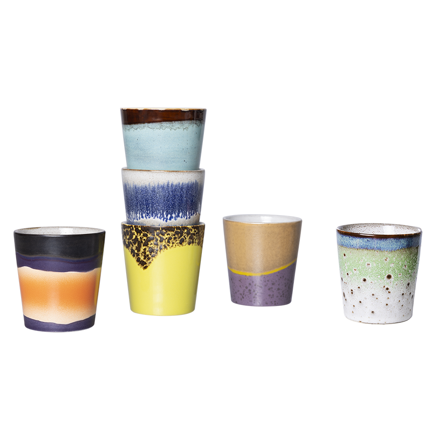 70s Keramiks  Kaffeebecher -  comet