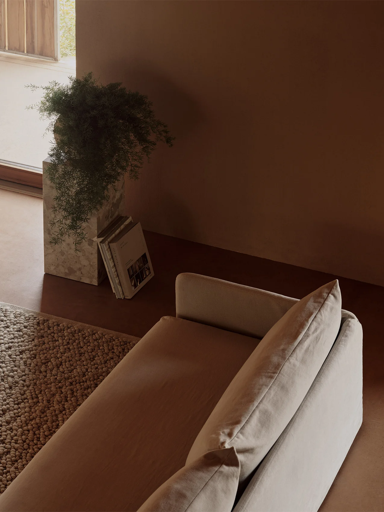 Offset Sofa 3-Sitzer Abnehmbarer Bezug Oat