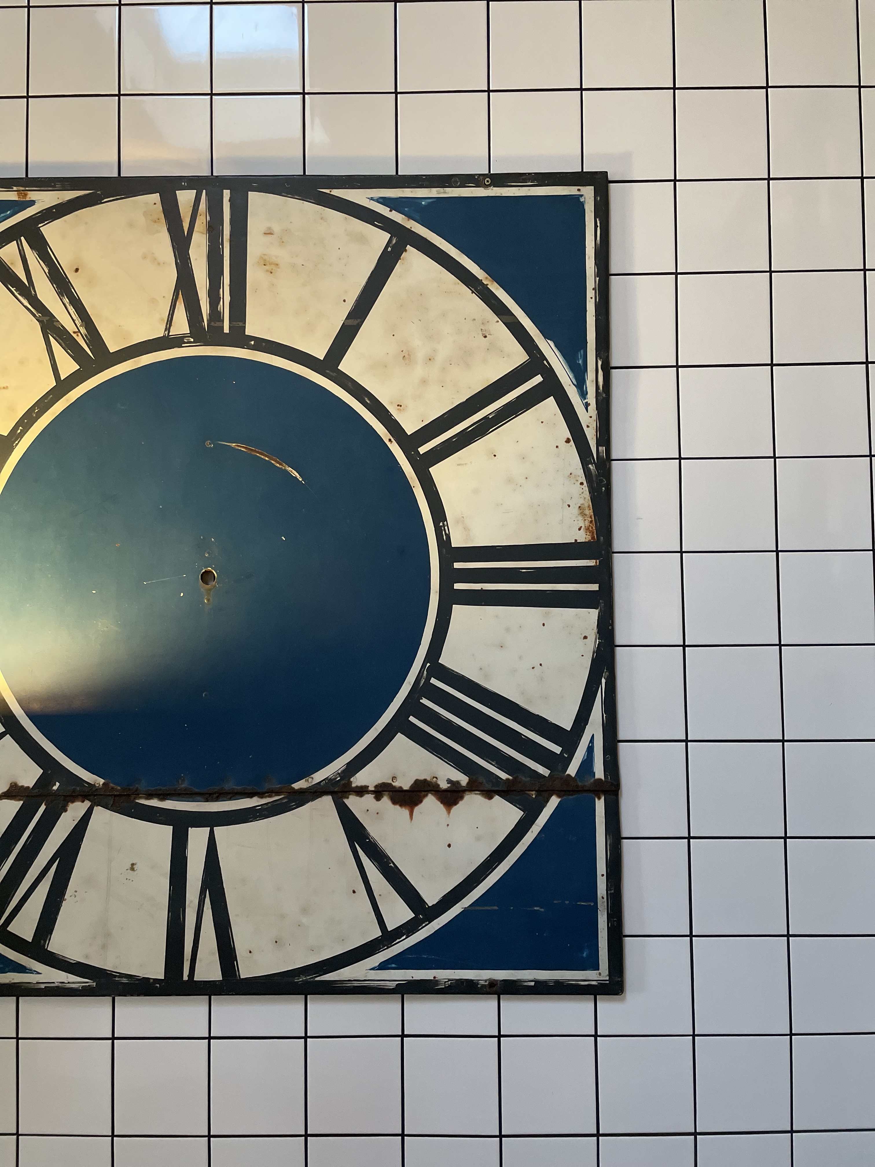 Vintage Ziffernblatt aus französischem Kirchturm