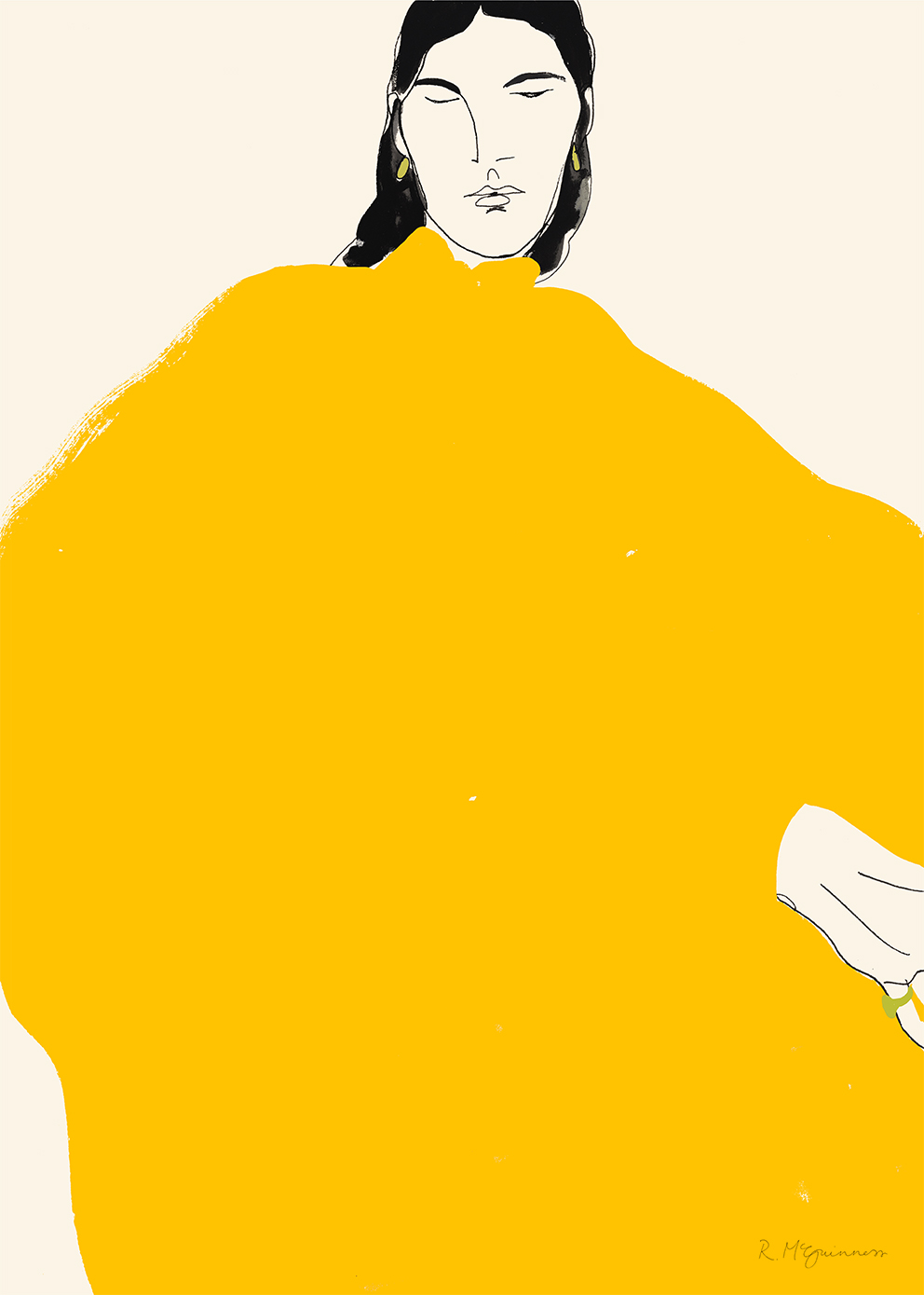 Rosie McGuiness Yellow Dress Art Print 70x100 cm Rosie McGuiness Yellow Dress Art Print 70x100 cm