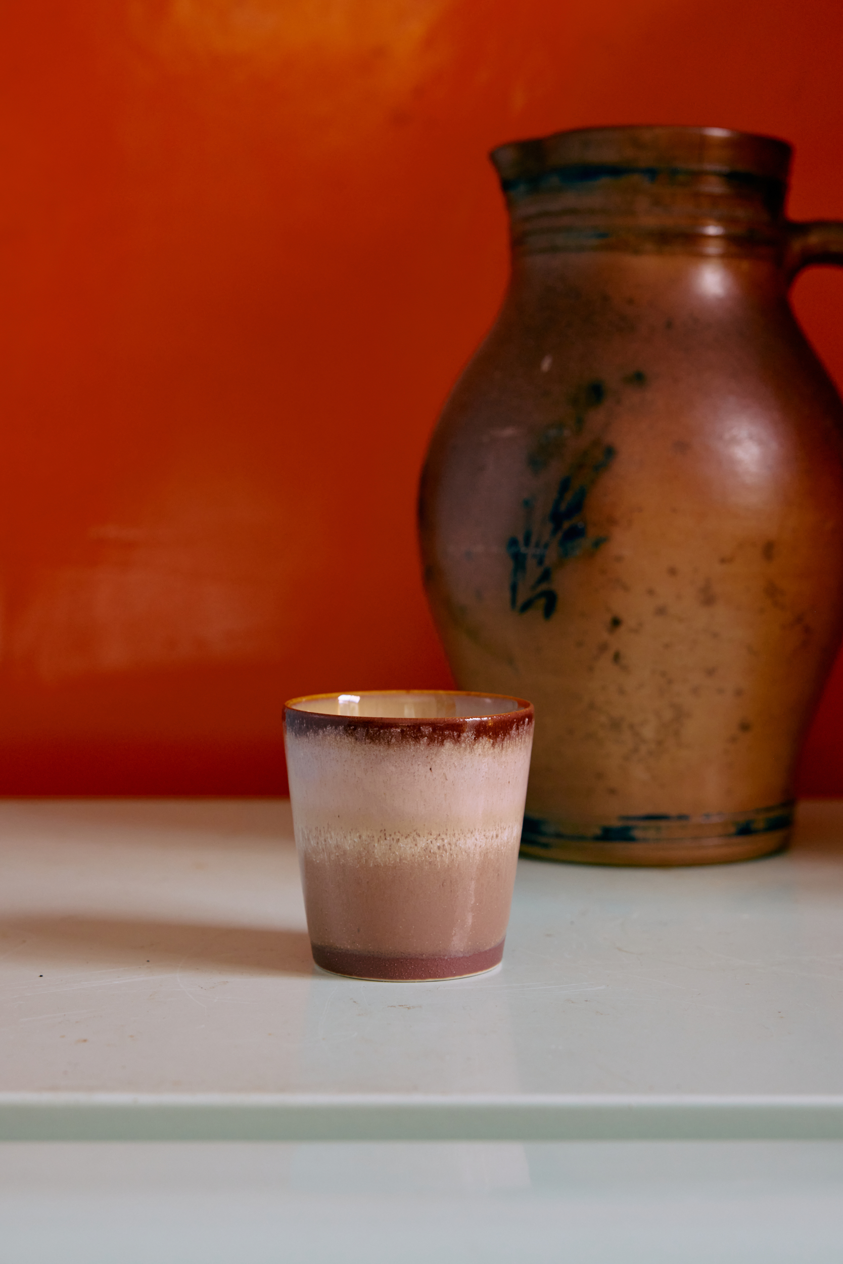 Kaffeebecher 70er Keramik Bloom