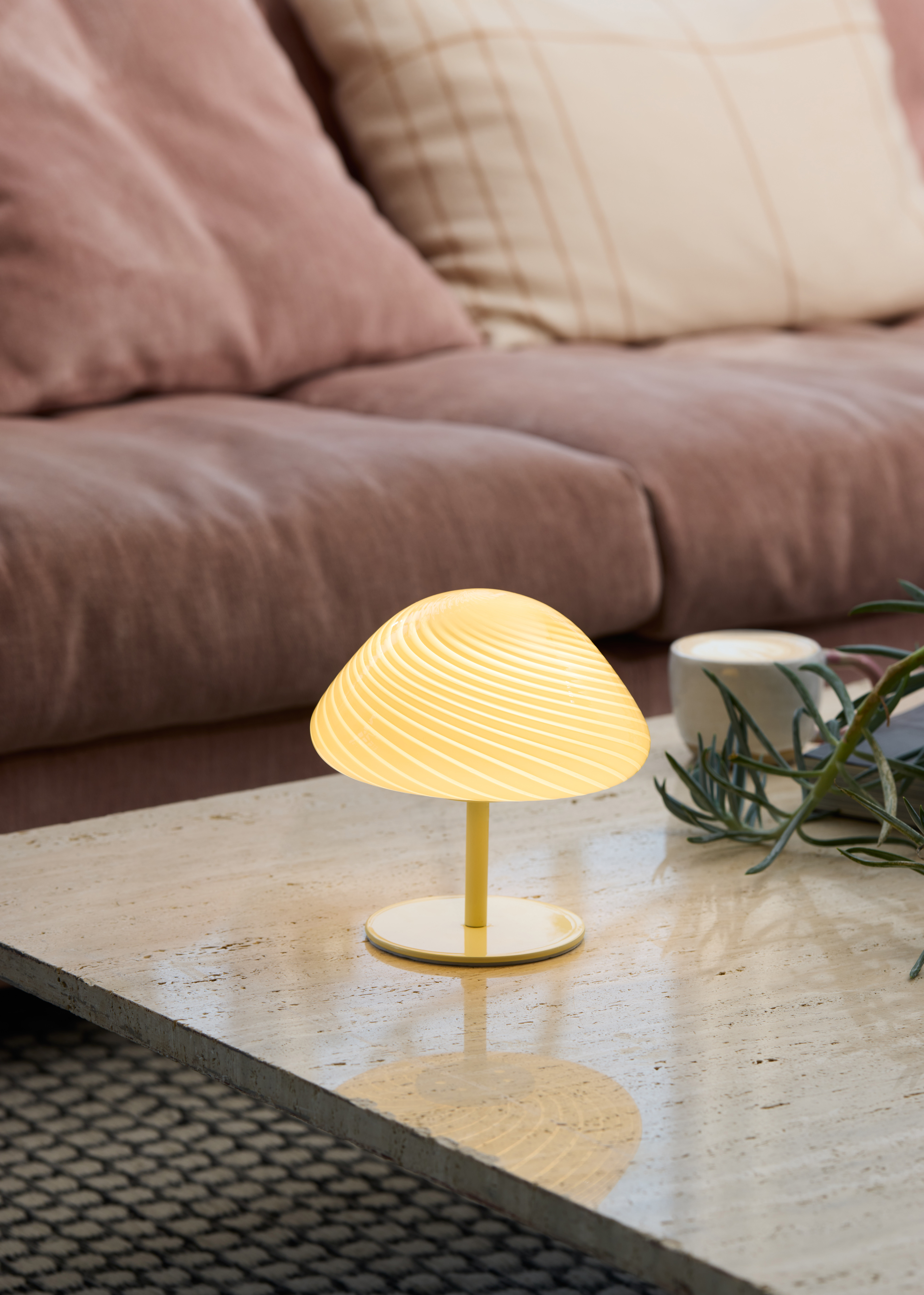 Mushroom Lampe Opalglas Cream