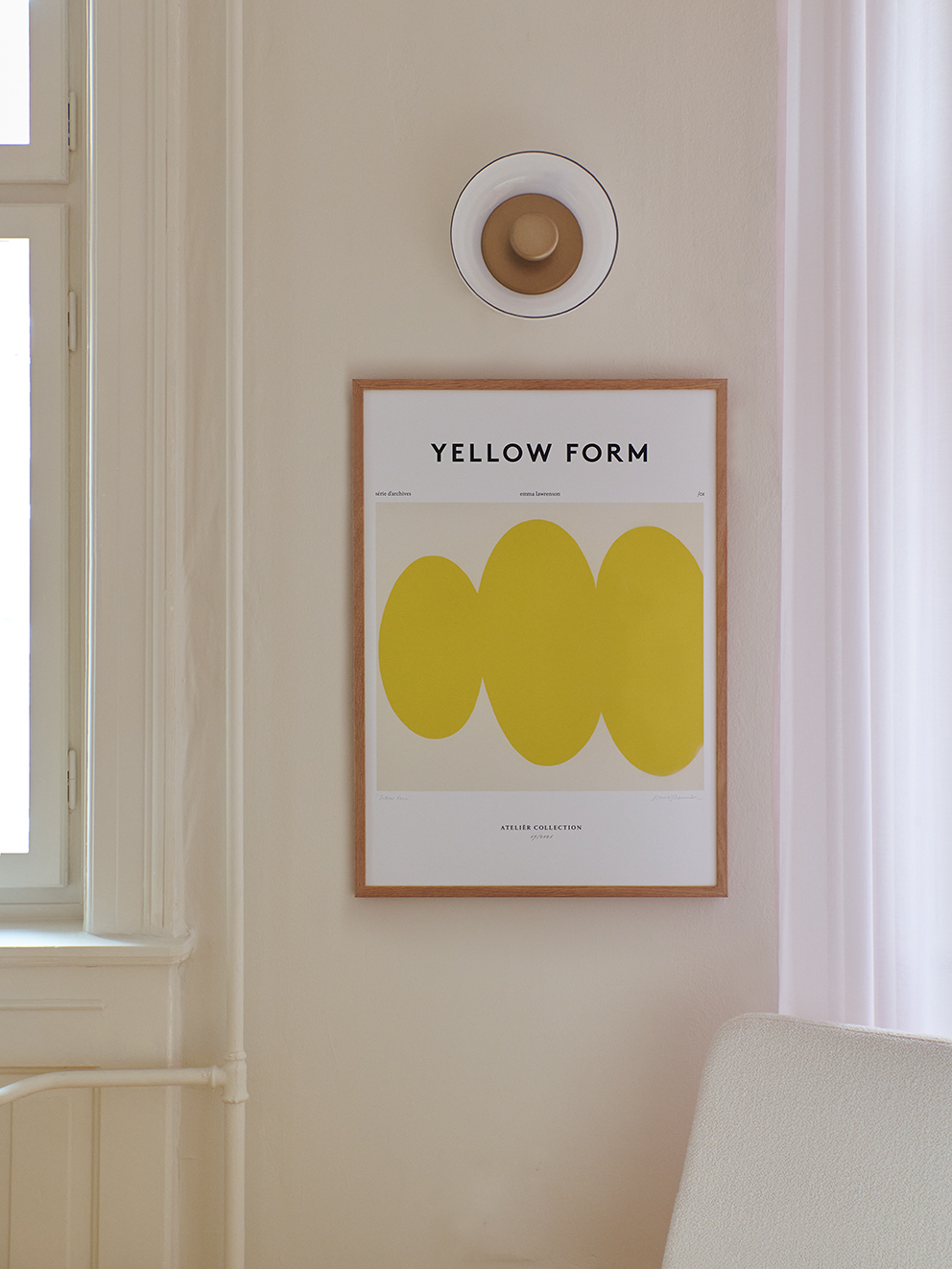 Emma Lawrenson Yellow Form Art Print 30x40 cm Emma Lawrenson Yellow Form Art Print 30x40 cm