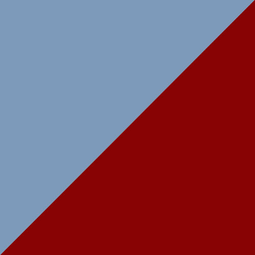 Maroon rot / Blau