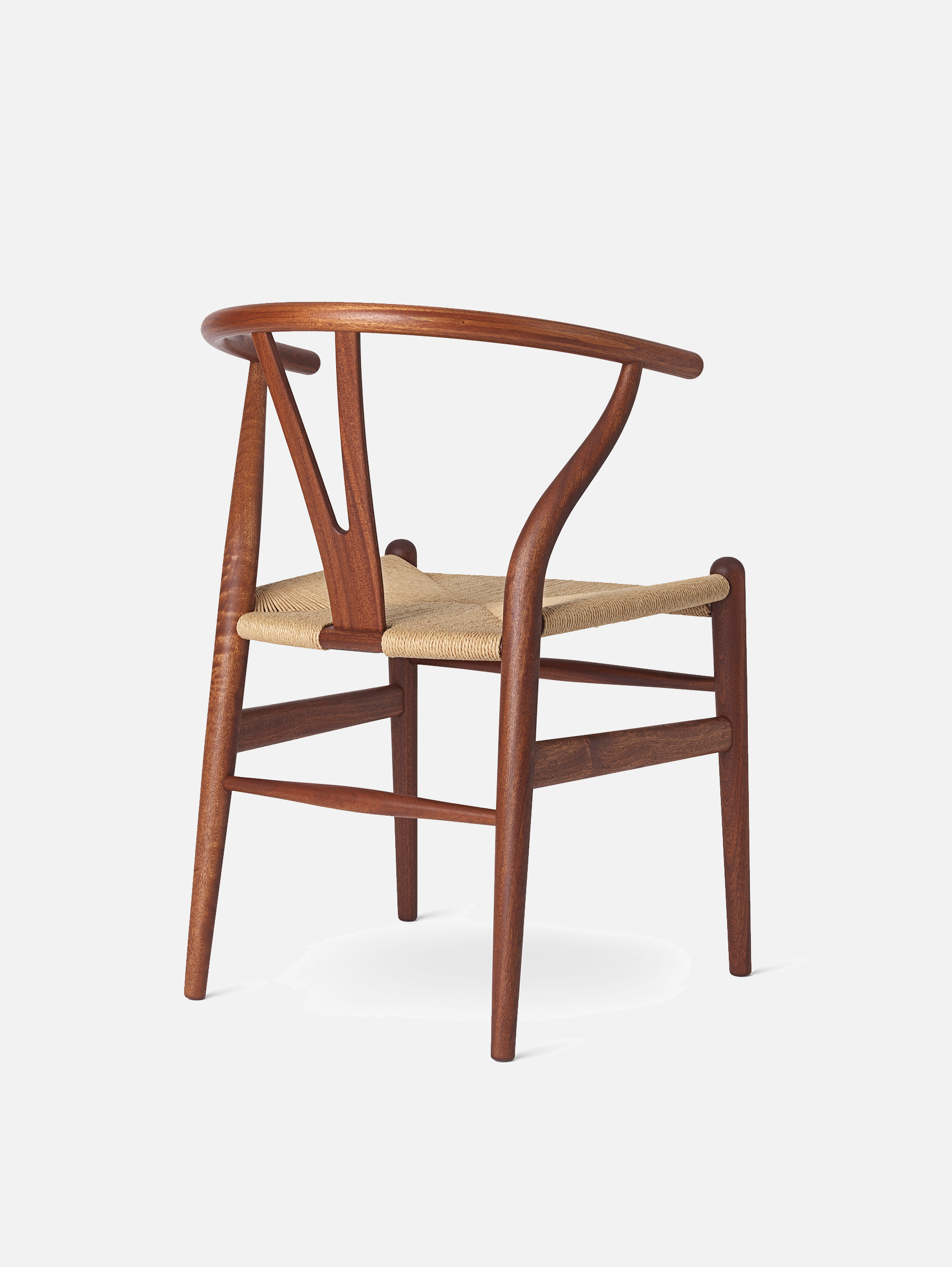 CH24 Stuhl - Walnuss / Kordel natur