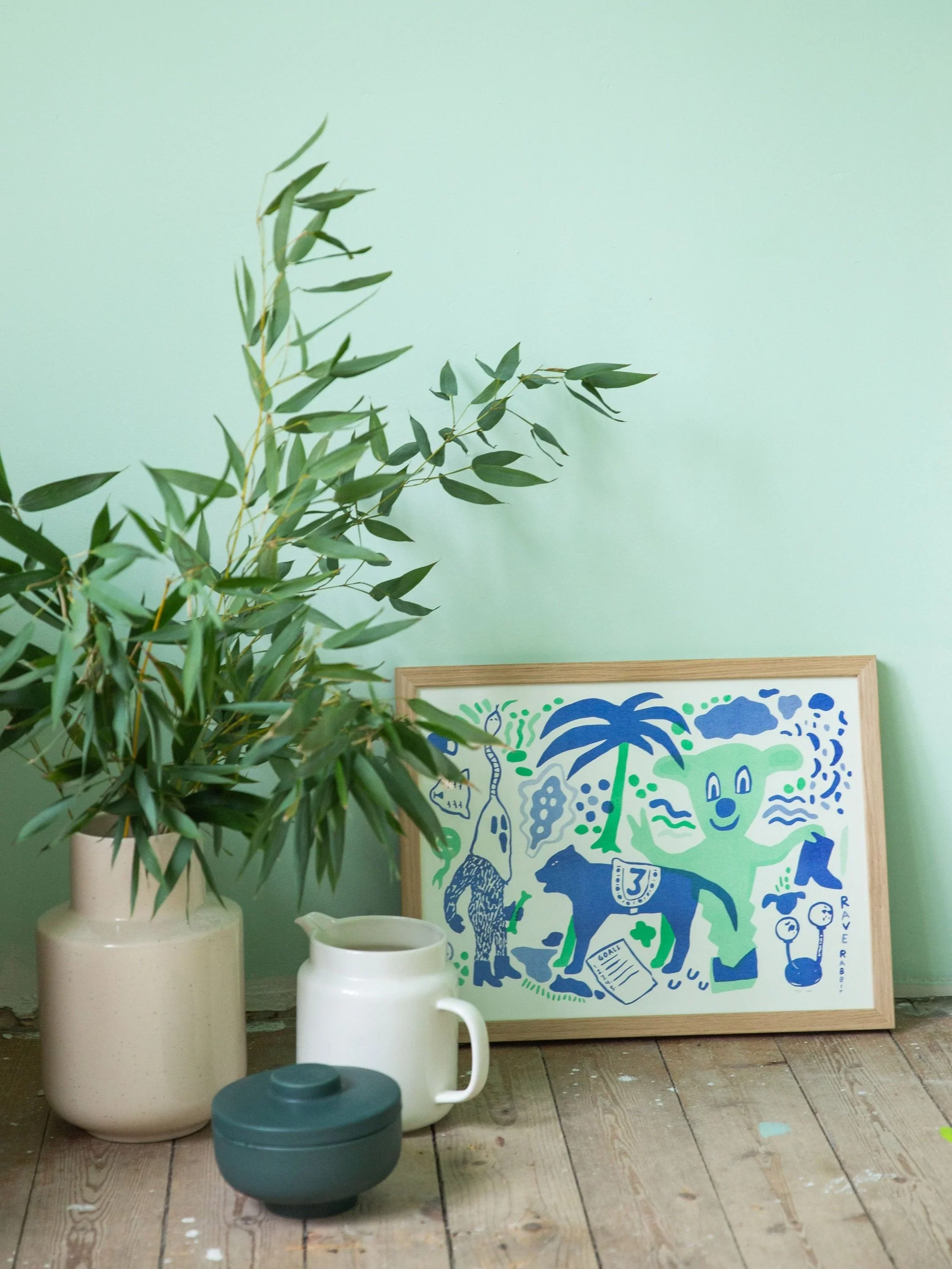 Art Print A3 Rave Rabbit