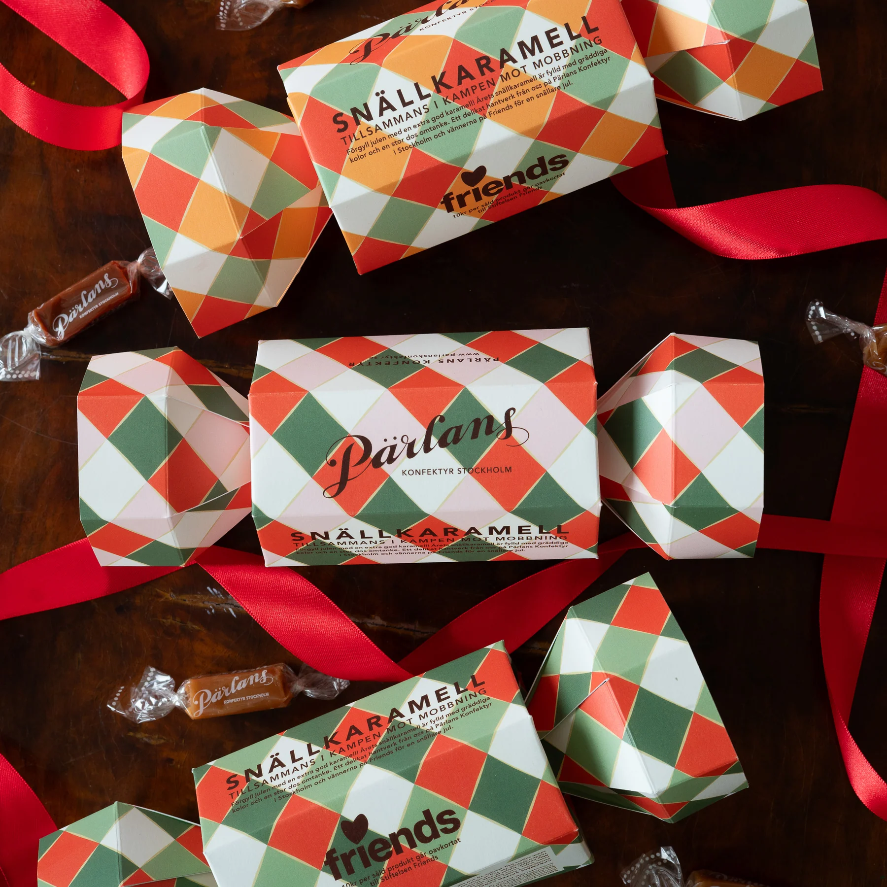 CHRISTMAS CRACKER Salzkaramell 8 Stück Orange