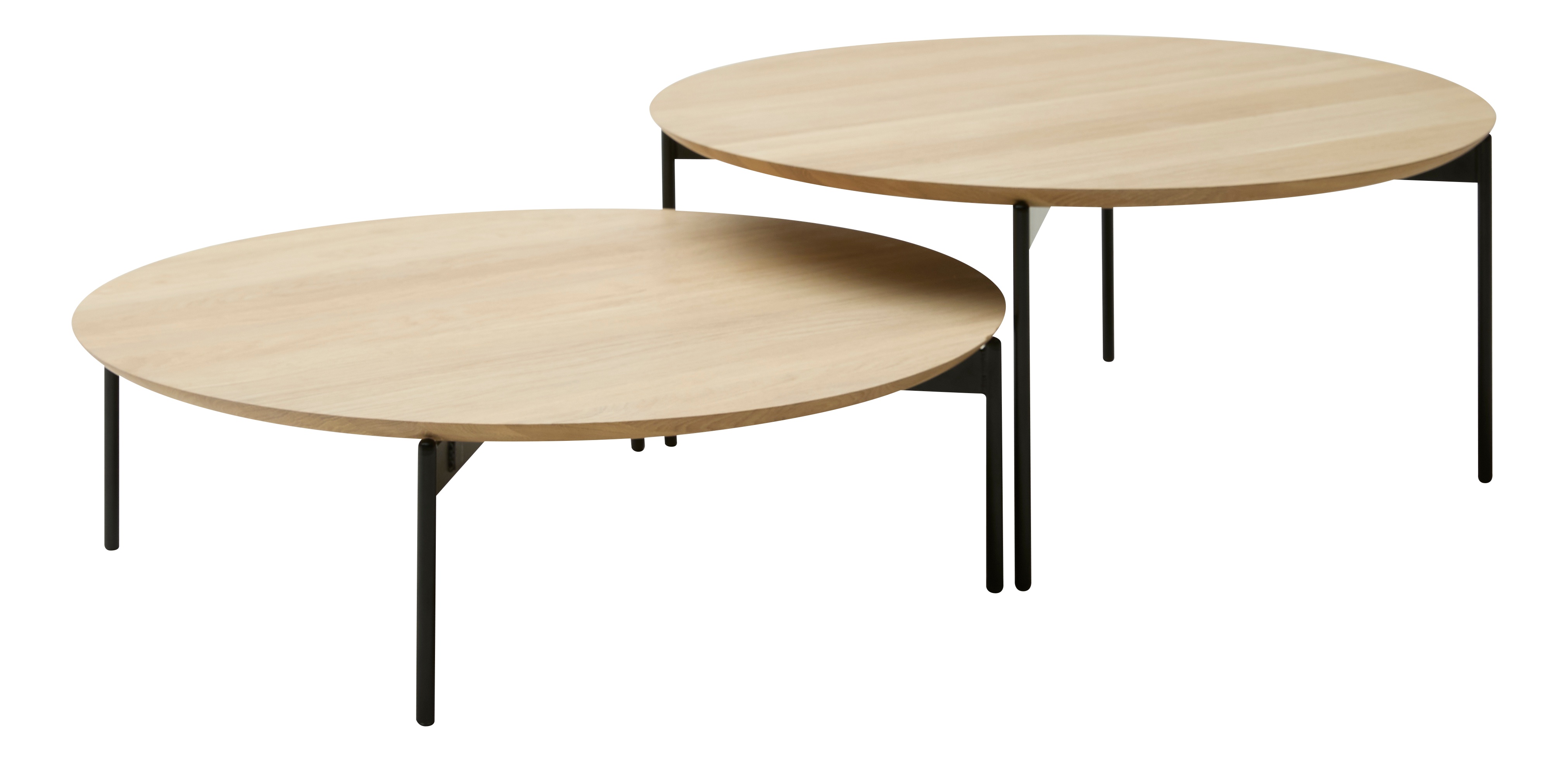 Joe Couchtisch ø 73,8 cm hoch Eiche geölt