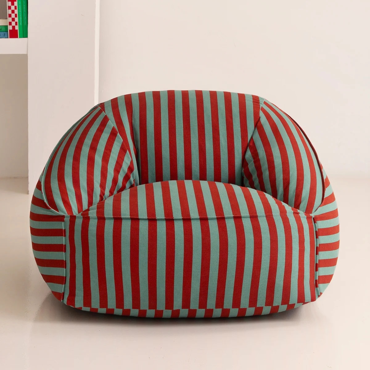 Ziggy Sessel Beanbag Adult Red Teal Green Stripes