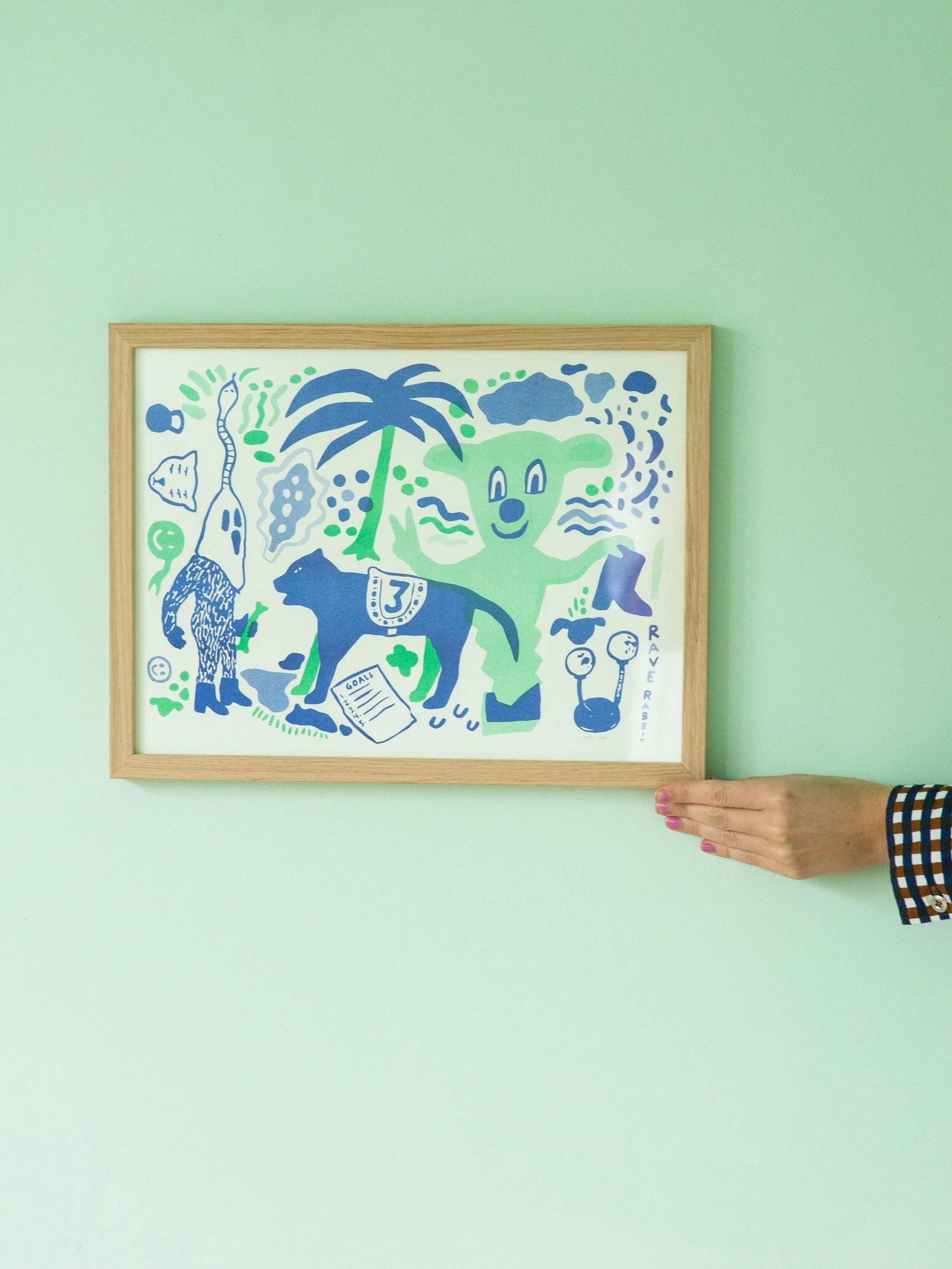 Art Print A3 Rave Rabbit