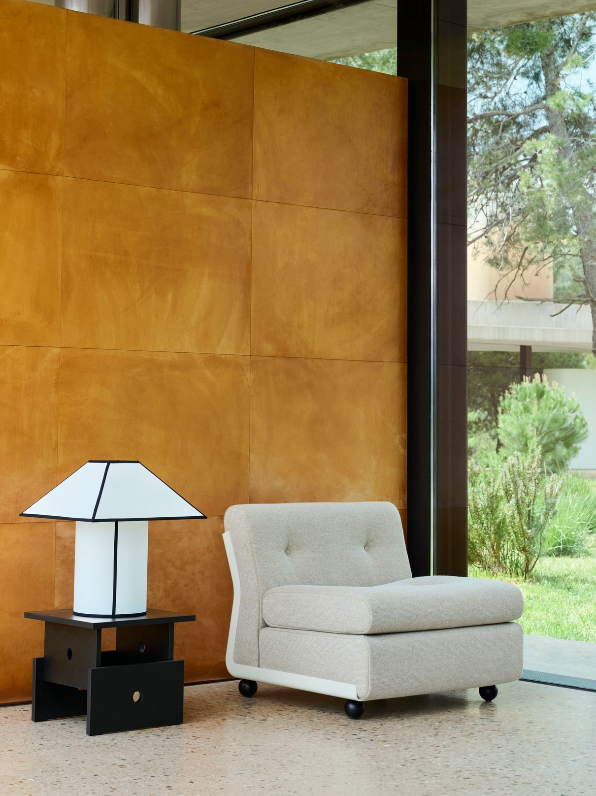 HAY Amanta 1 Sitzer - Schale Cream beige Bezug Story