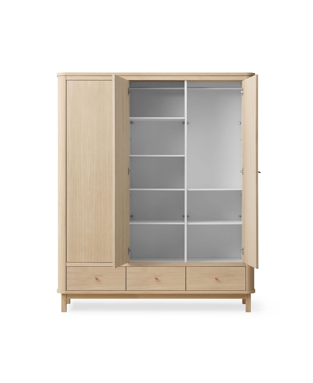 Wood Kleiderschrank 3-türig Eiche