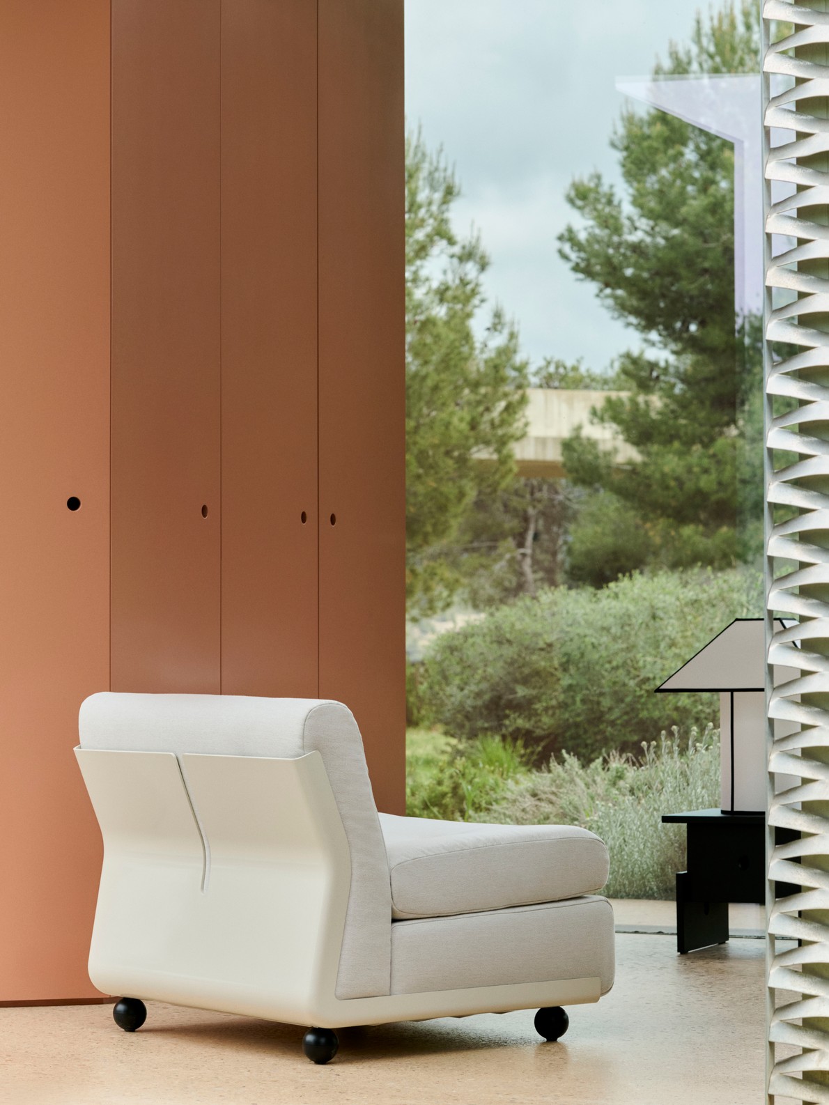 HAY Amanta 1 Sitzer - Schale Cream beige Bezug Story