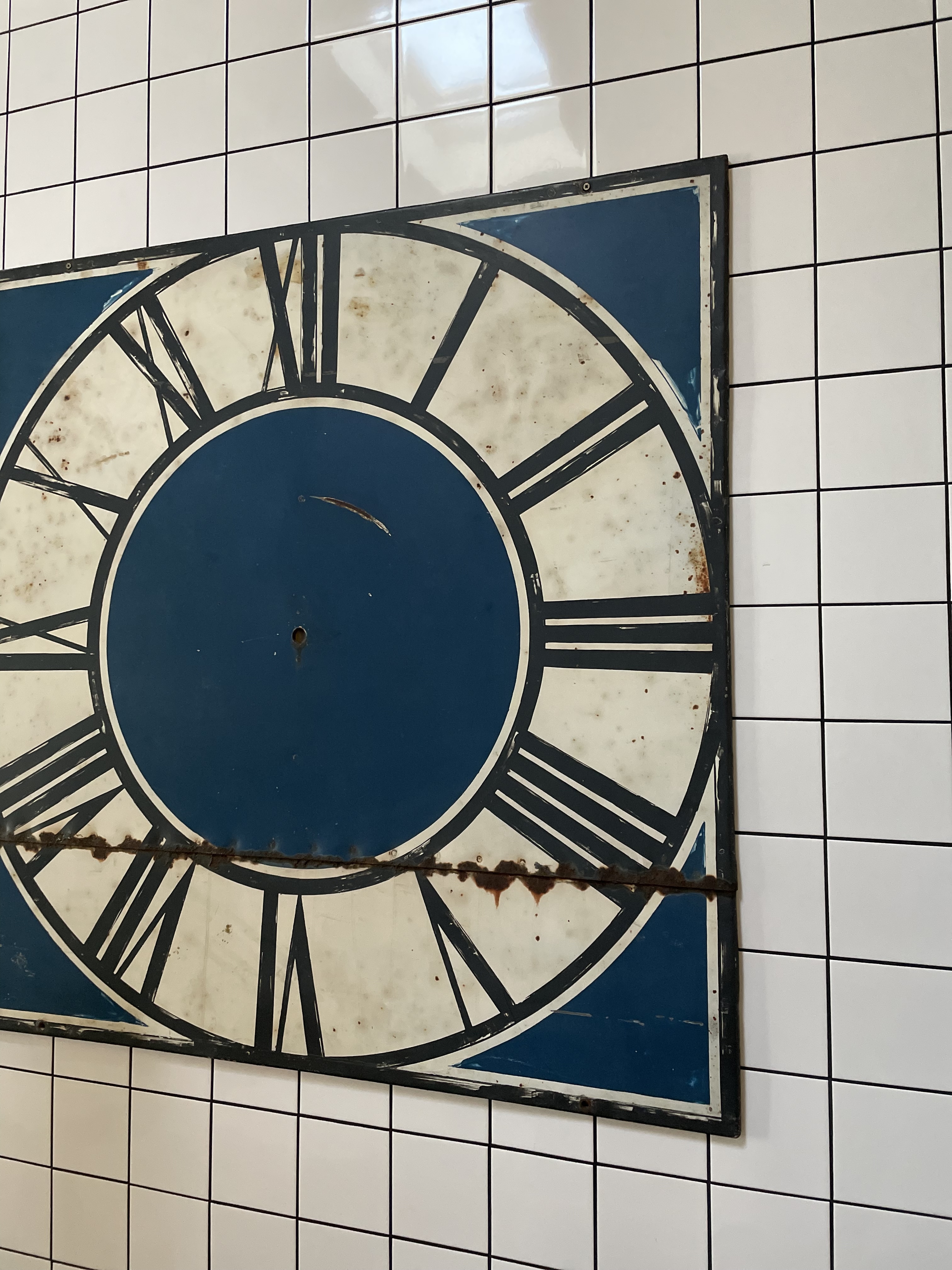 Vintage Ziffernblatt aus französischem Kirchturm