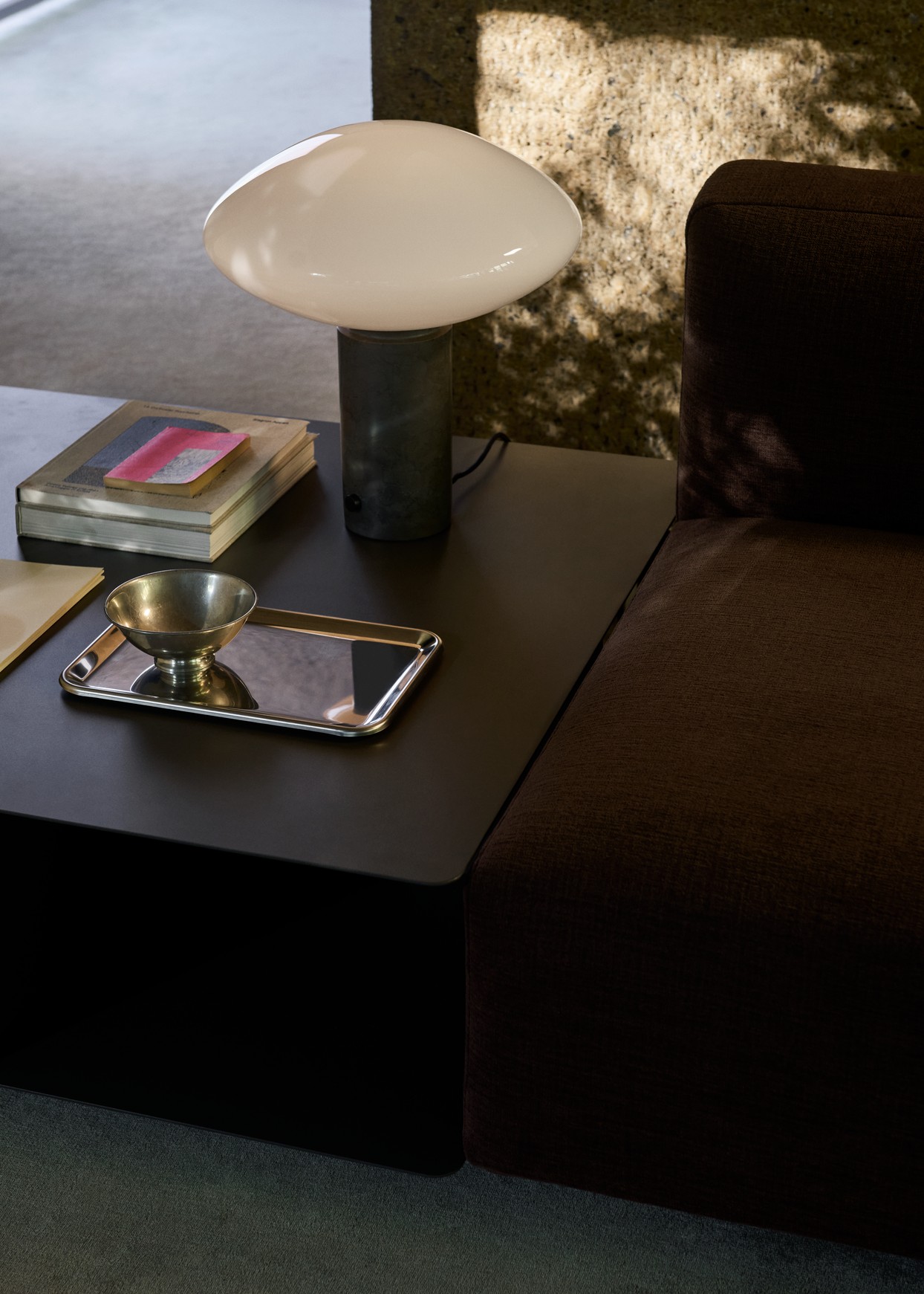 Develius Couchtisch 89x89 cm Steingrau