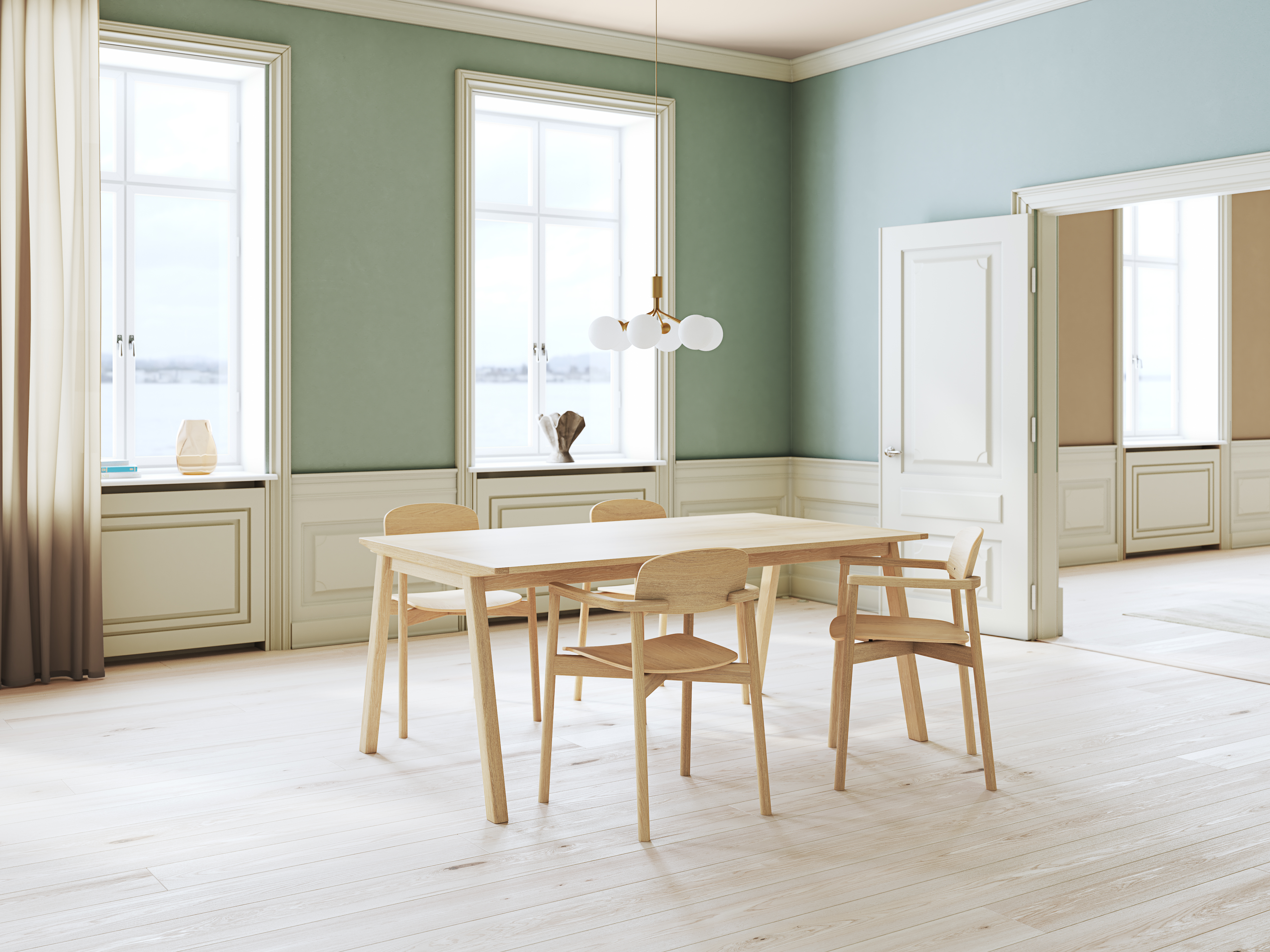 SM140 Tisch 100 x 174 cm Eiche weiß geölt